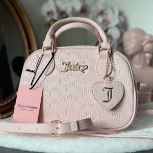 Juicy Couture Pep In Her Step some satchel tote crossbody bag powder blush purse